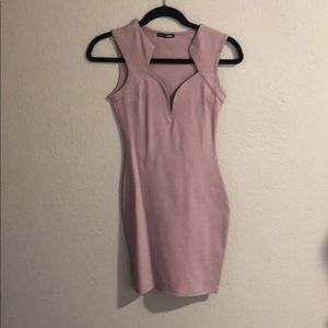 Blush fitted dress